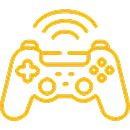 Иконка зона отдыха с пуфами и playstation