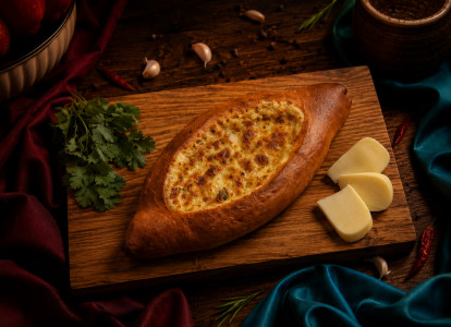 Хачапури по-аджарски с картофелем