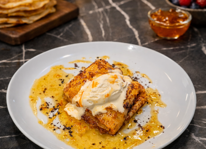 Блины с апельсиновым конфитюром